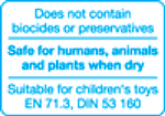 Does not contain biocides or preservatives...
